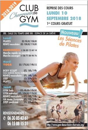 Affiche gym dans loisirs cherrueix saison 2017 2018